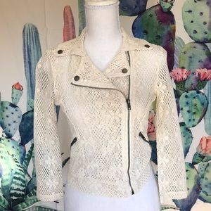 Lace Biker Style Jacket